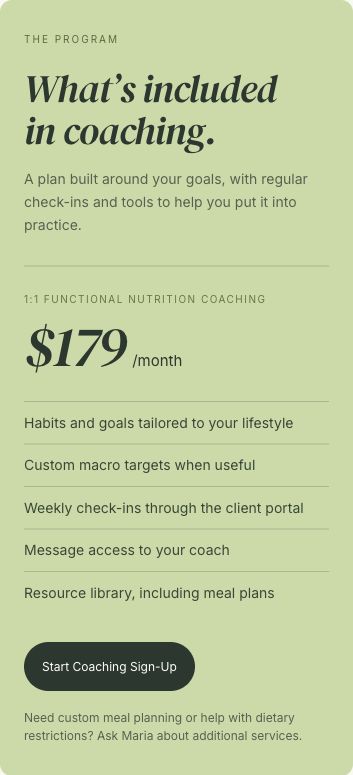 Mobile program details from the independent portfolio concept.