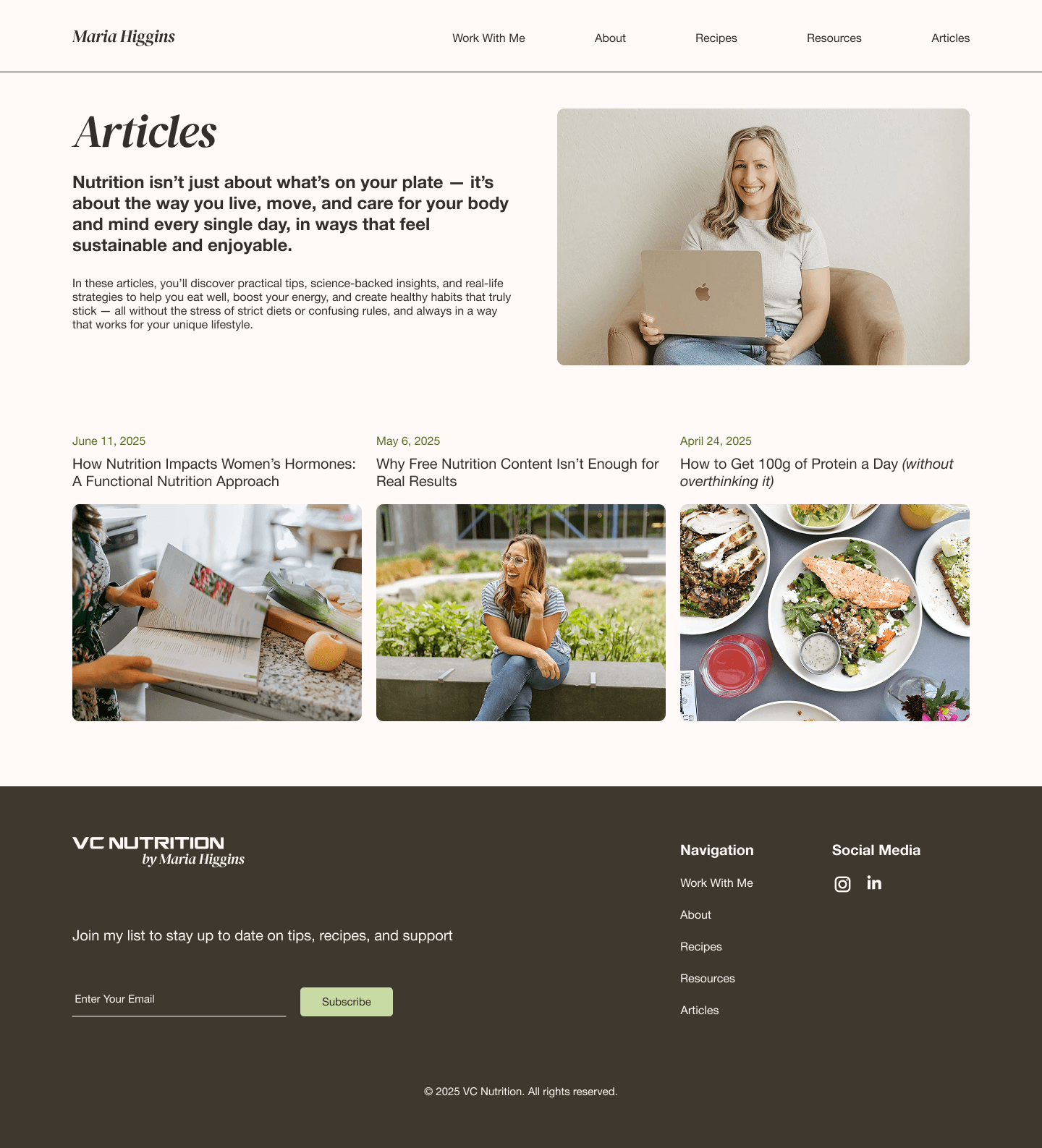 Final mockup 6 — resources page.