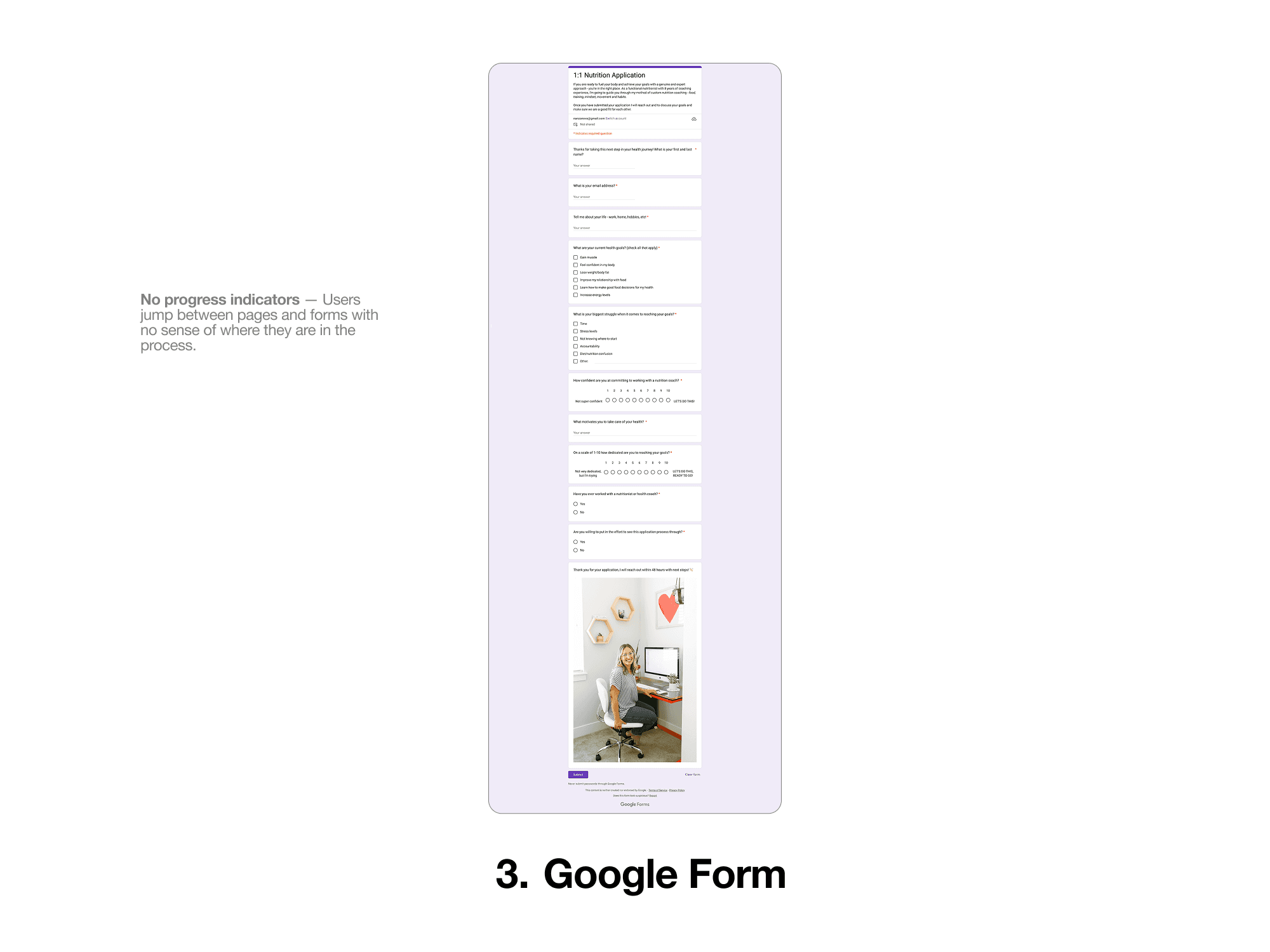 Interview insight card 3 — user experience pain points.